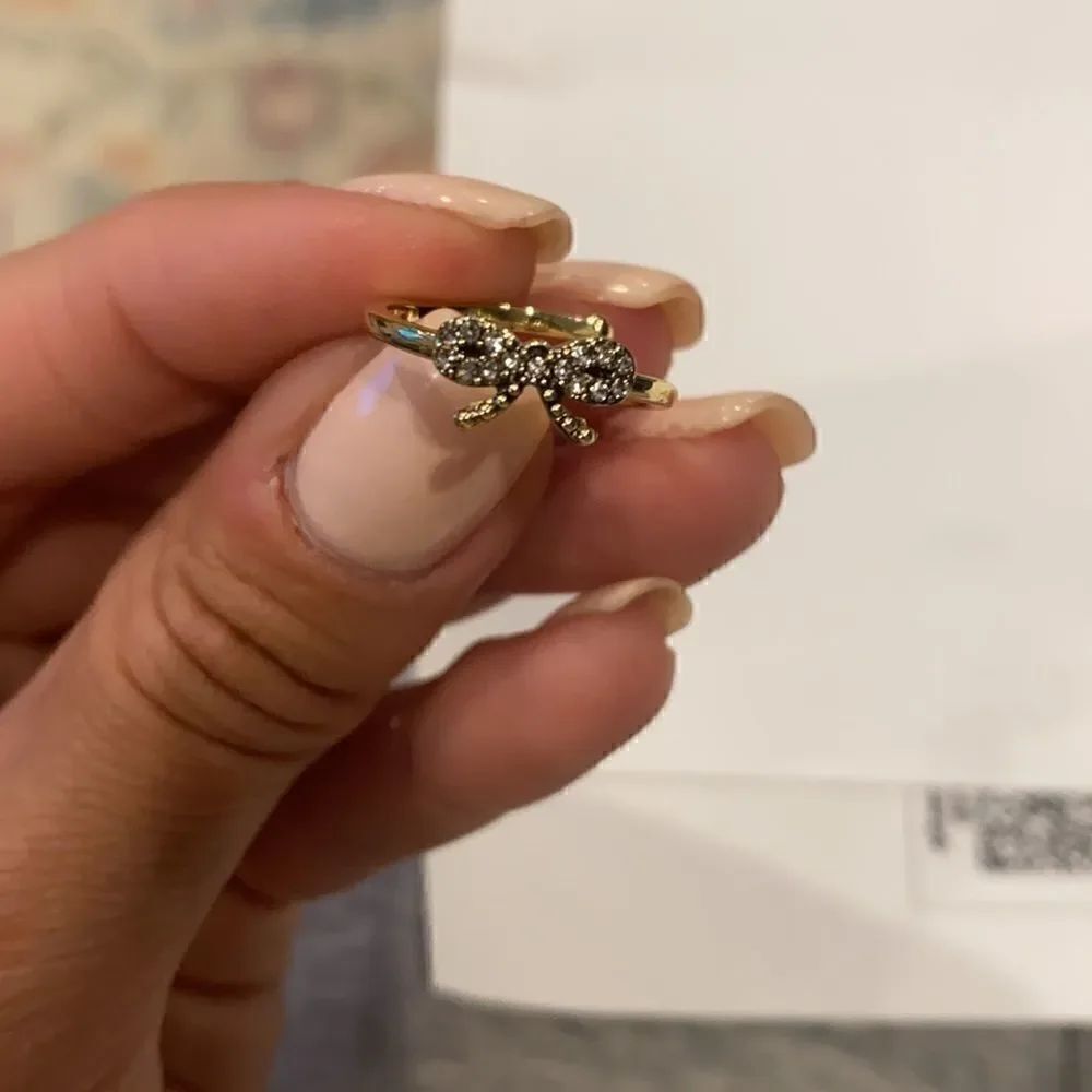 Gold plated bow ring   - Picture 3 of 3